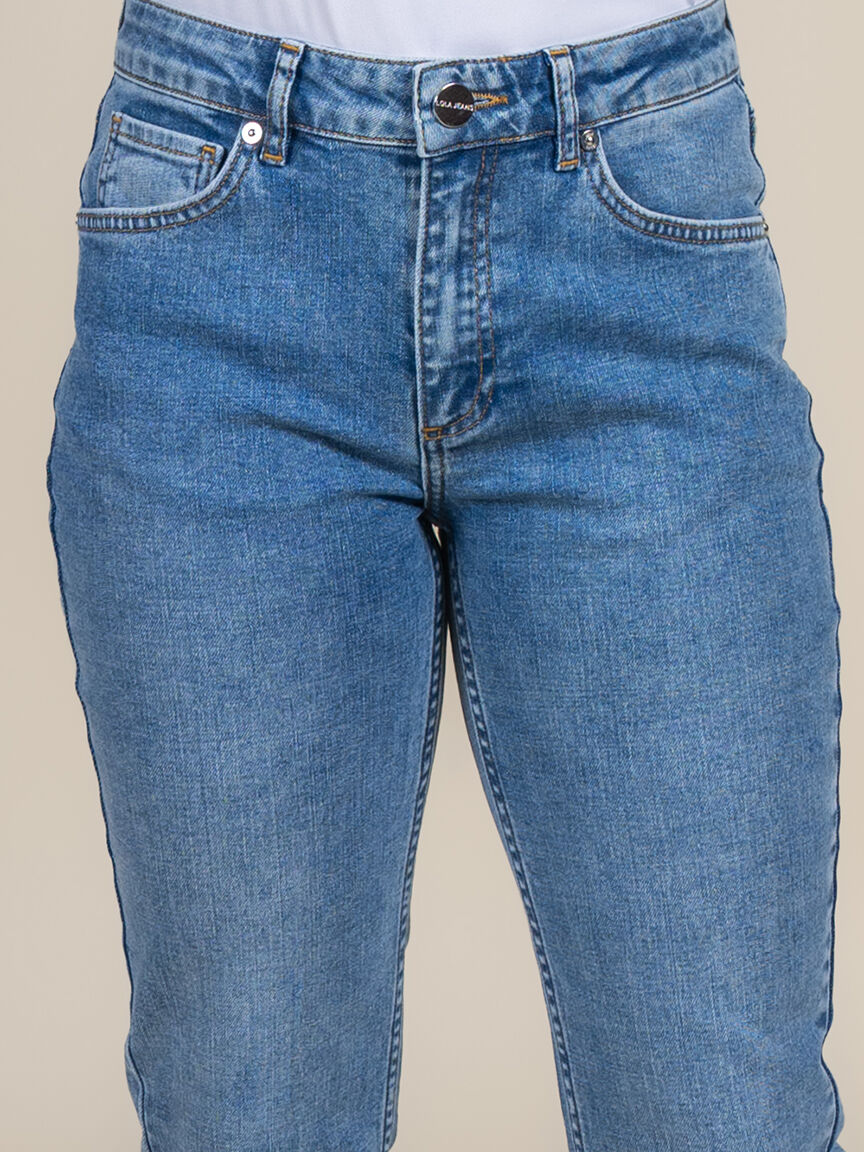 32&rdquo; Rise Denim Jeans  Image 4
